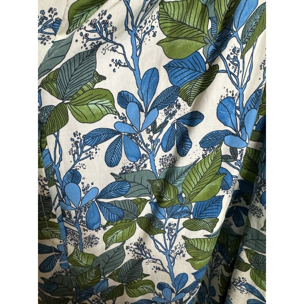 Patagonia Pataloha Womens Small Blue Green Tropical Floral Tencel Midi Dress - Picture 8 of 14